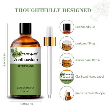 Suministrar aceite de zantoxylum puro y beneficios orgánicos aroma aceite esencial