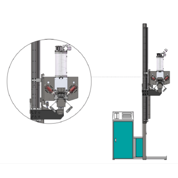 Máquina de enchimento dessecante com cabeças de enchimento duplas