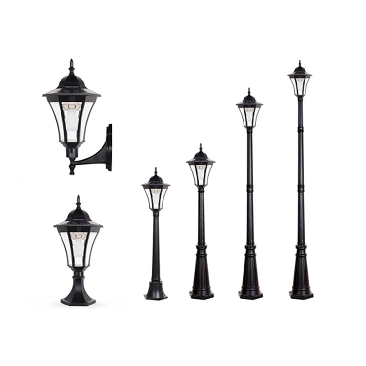 Aluminum garden outdoor street highway led antique solar power light post