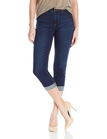 Wholesale Dark Blue Women's Organic Cotton Capris Jeans