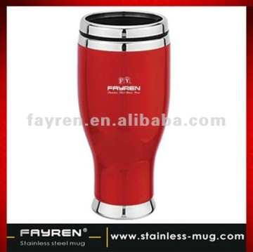 Stainless steel and ceramic travel mug