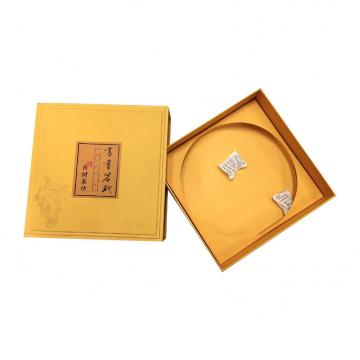 Yellow color tea packing drawer box