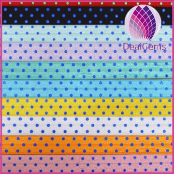 15mm wide blue dot elastic ribbon
