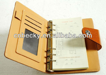 Business notepad with card holder for business