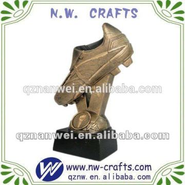 Resin soccer boot sports figurine