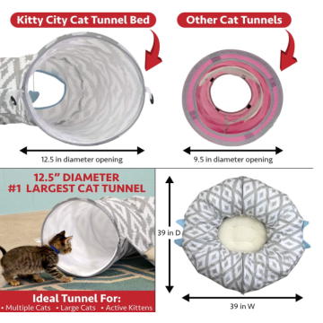 Grand lit tunnel de chat