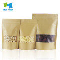 Bolsa de cofee de papel kraft reutilizable