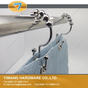 factory direct sale high quality chrome shower curtain ring hooks