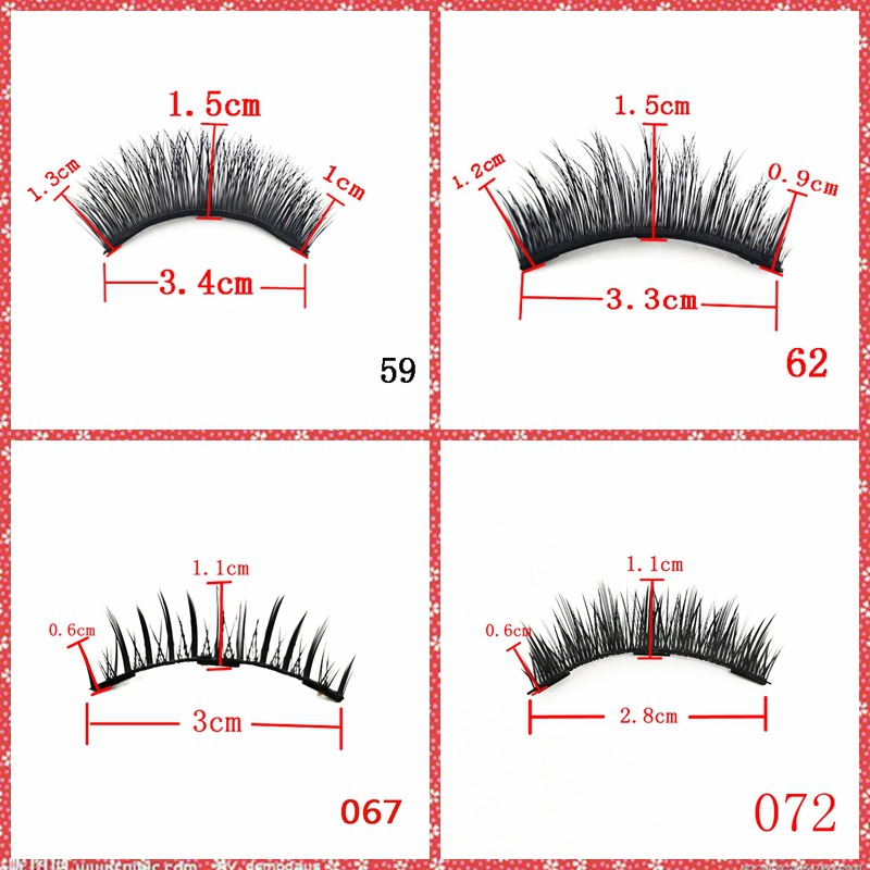 Two pairs magnetic false eyelashes with eyeliner and tweezer