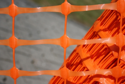 Construction Orange Warning Barrier