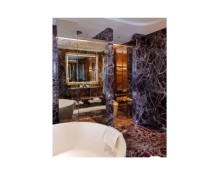 Luxurious Hotel Modern Design Red Rosso Levanto Marble Slab Polished for Bathrooms