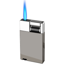 Blue Flame Metal Butane Lighter - Windproof Gas Ignition Refillable Lighter