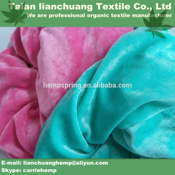 bamboo organic cotton mixed velour fabric, velvet fabric, bamboo velour