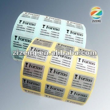 aluminized label plastic label