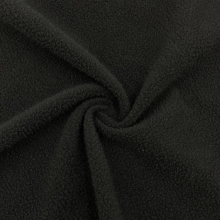 Cotton Blend Fleece Polyester Black Fabric