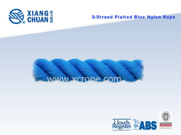 3-Strand Plaited Blue Nylon Rope
