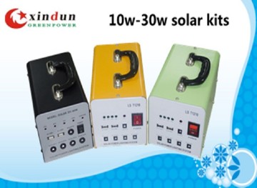 low price mini solar home and camping lighting system 20W