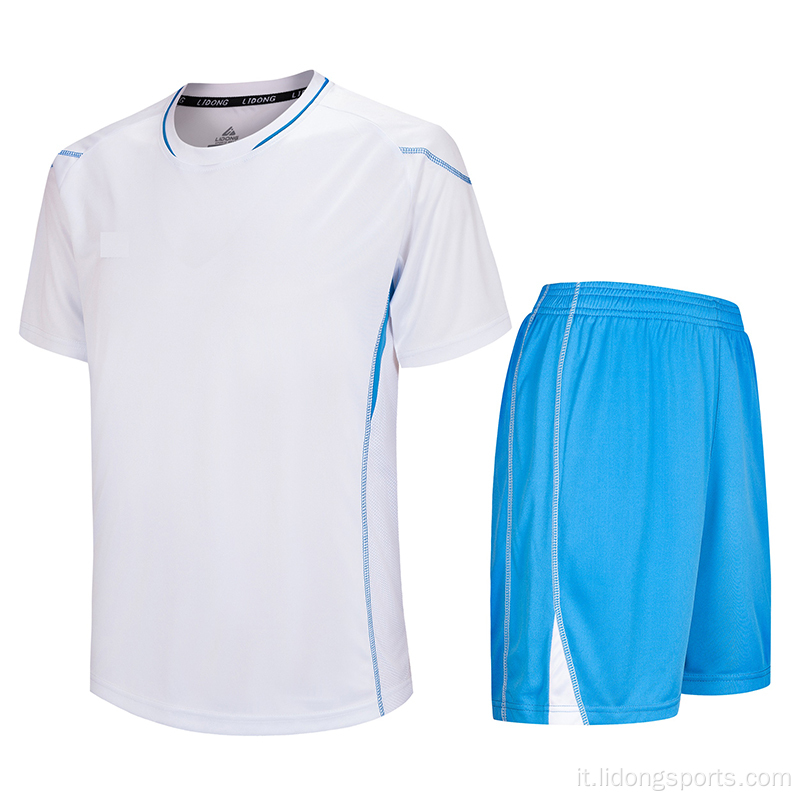 Set di jersey di calcio della squadra dei bambini personalizzati Set di uniforme da calcio di calcio bianco rosso