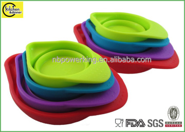 silicone collapsible measuring cup set