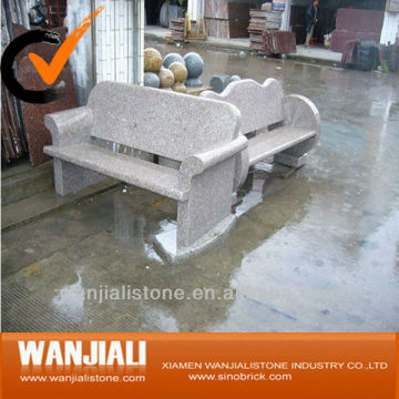 Stone Bench with Back