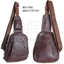 Leather Messenger Backpack