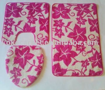 ''Beautiful Flowers'' Bathroom decoration bath sets- floor Mats