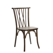 Wooden Cross Back Stackable Chairs for Outdoor Banquets and Weddings