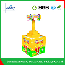 Supermarket custom cardboard paper pallet displays shelf , cardboard pop up displays rack manufacturer
