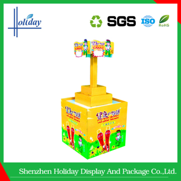 Supermarket custom cardboard paper pallet displays shelf , cardboard pop up displays rack manufacturer