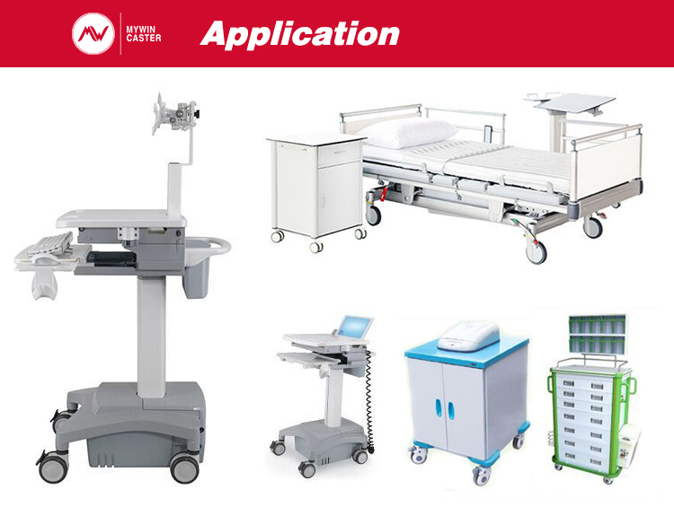 Plastik gebremste medizinische Zaubernden plastic braked medical caster