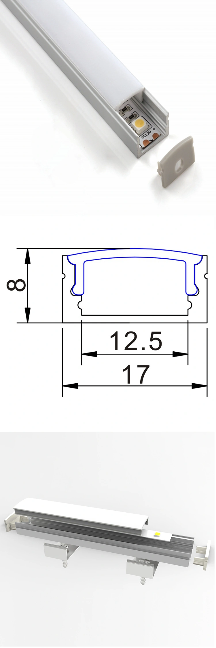 Surface mounting channel LED Aluminum profile