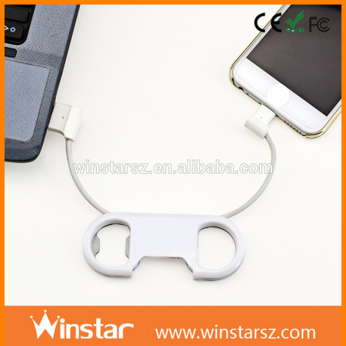 Free Samples keychain sync data micro usb cable for samsung charge sync+bottle opener