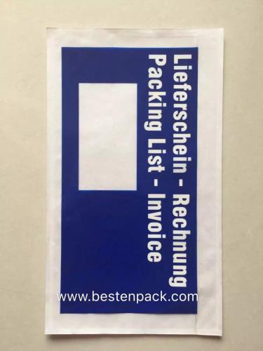 Tyskland Blue Packing List Envelope