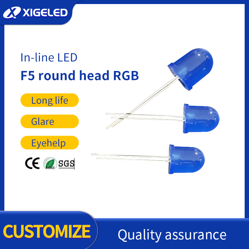 Inline-LED-Leuchtdiode F5blaues Haar blau