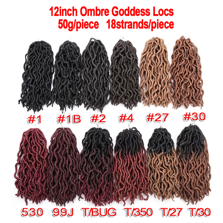 aliexpress Cheap faux locs Hair soft dreadlock Goddess faux locs crochet hair darling afro kinky Goddess Locs crochet braid