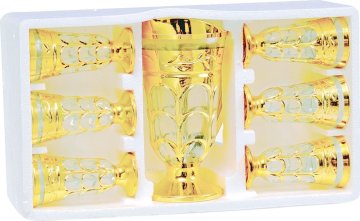 Golden Decorative Drinking Glasses Sets For Hotel, Home