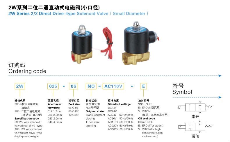 Normally closed explosion proof coil solenoid valve of water