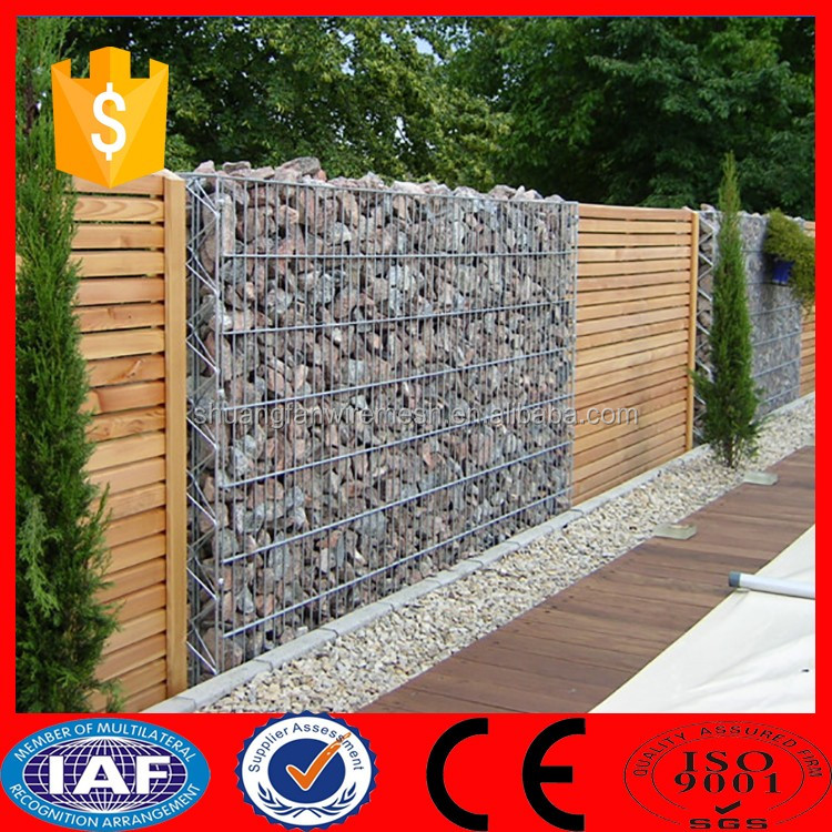 Gabion Wire Basket for Stone Retaining Wall / flood gabion wall for reinforce river bank