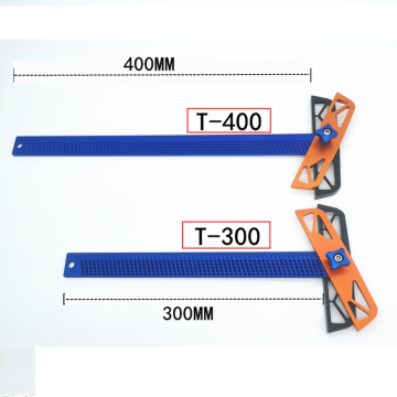 Woodworking T Ruler T300/400mm Hole Positioning Crossed Marking Gauge Hole Scriber Ruler Adjustable Angle Marking Rulers