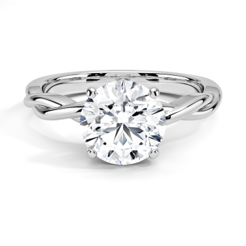 18K Twisted Lab Grown Diamond Ring Wholesale