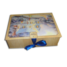 Snow Cover Decorative Cardboard Tea Boxes