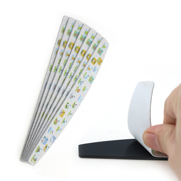 Replaceable Half Moon Zebra Nail File - Customizable Peel and Stick Nail Files