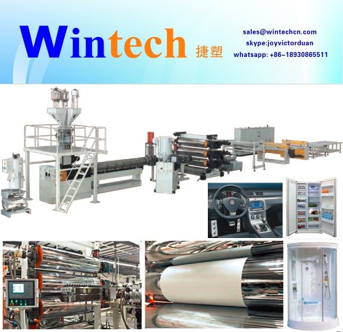 sheet machine ABS/PS/HIPS&PMMA Refrigerator sheet Machine/plastic sheet extrusion machine/plastic plate