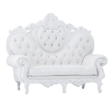 Wholesale French Royal White 2 Seater Wedding Event Sofas
