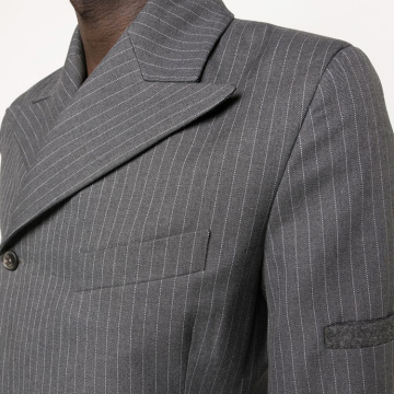 OEM Grey Stripe 2022 Winter Coats custom men's coats wool formal long coat for men