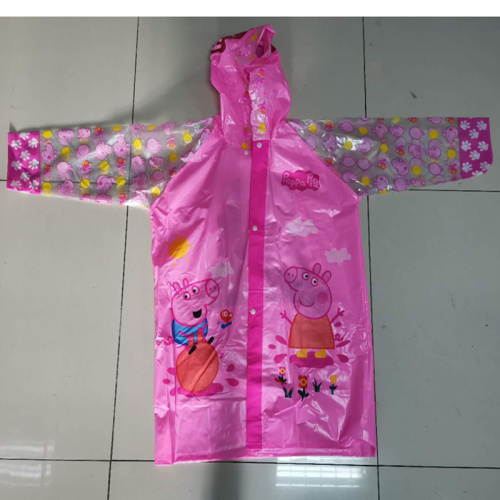 Jaket hujan kanak-kanak kartun pvc jaket hujan