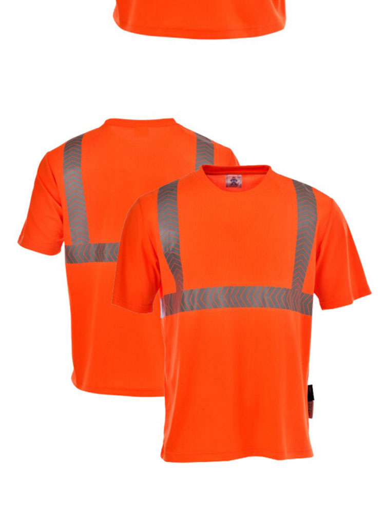 Customized logo high visibility reflective short sleeves safety t shirt