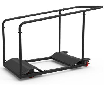 Black Heavy Duty Utility Cart with Wheels: Versatile Rolling Table Cart