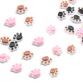 100pcs/bag Claw Shaped Resin Beads Pink Major Flat Back Slime Handmade Craftwork Decor Charms Phone Decor