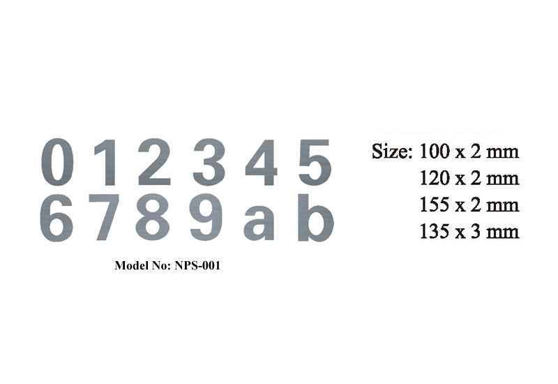 Stainless Steel Number Plate